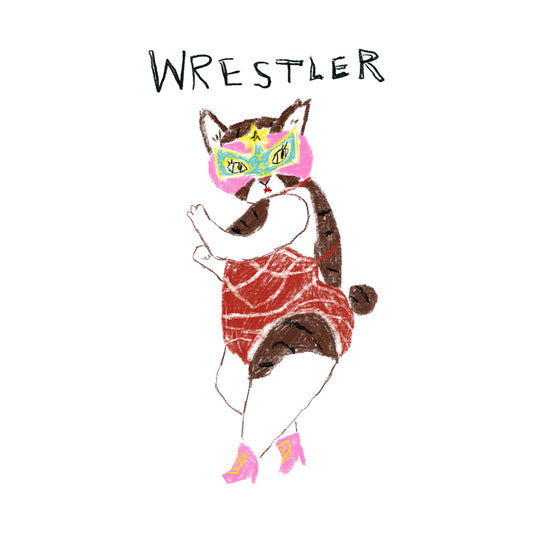 猫イラストTシャツ|闘魂ベニレスラー