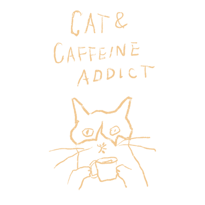 猫イラストパーカー｜コロ猫コーヒー中毒