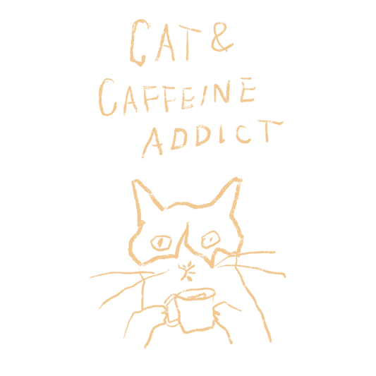 猫イラストパーカー｜コロ猫コーヒー中毒