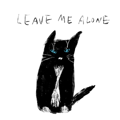 猫イラストTシャツ｜ほっとけやニンゲン